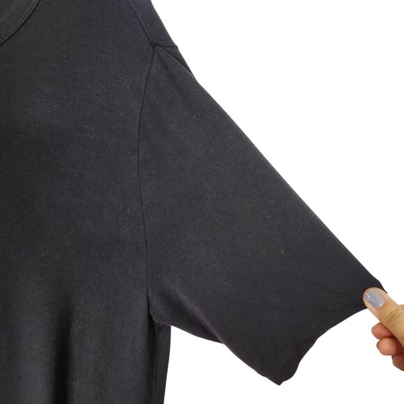 Universal Standard for J Crew Dress Womens Medium Black Short Sleeve Stretch - Picture 4 of 10